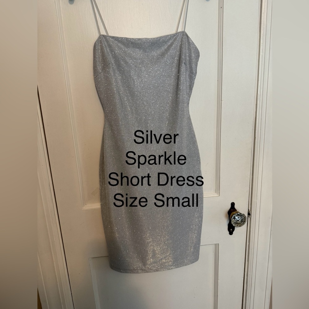 Silver mini skirt dress